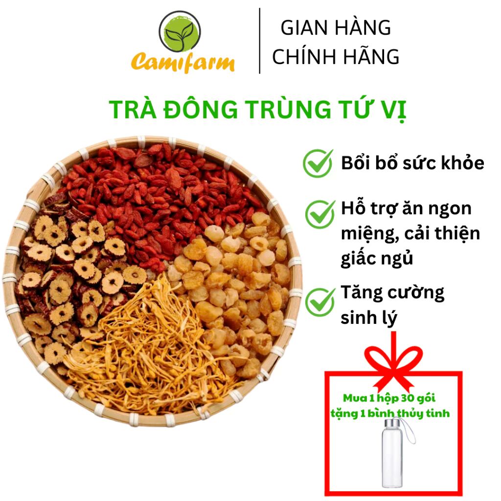 Trà đông trùng hạ thảo long nhãn tứ vị - bồi bổ sức khỏe, tăng cường sinh lý